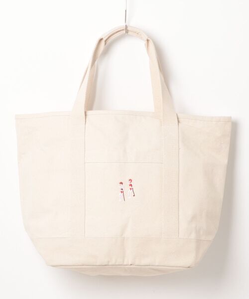 StPT(エスティーピーティー)の「【PKSC/ポンコツスイングクラブ】SWING CLUB ノラリクラリ LOCKER BAG トートバッグ ロッカーバッグ 開口部ジップ付き(トートバッグ・メンズ・アイボリー/ブラック・FREE)」の12枚目の写真