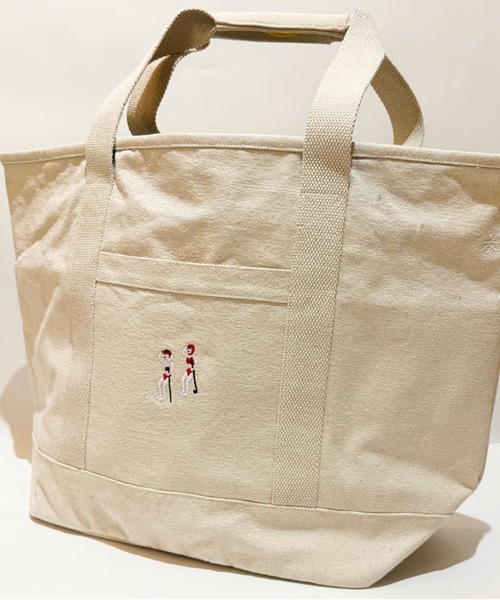 StPT(エスティーピーティー)の「【PKSC/ポンコツスイングクラブ】SWING CLUB ノラリクラリ LOCKER BAG トートバッグ ロッカーバッグ 開口部ジップ付き(トートバッグ・メンズ・アイボリー/ブラック・FREE)」の14枚目の写真