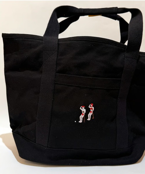 StPT(エスティーピーティー)の「【PKSC/ポンコツスイングクラブ】SWING CLUB ノラリクラリ LOCKER BAG トートバッグ ロッカーバッグ 開口部ジップ付き(トートバッグ・メンズ・アイボリー/ブラック・FREE)」の17枚目の写真