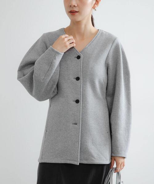 セール】ボリュームスリーブ裏起毛カーディガン（カーディガン/ボレロ