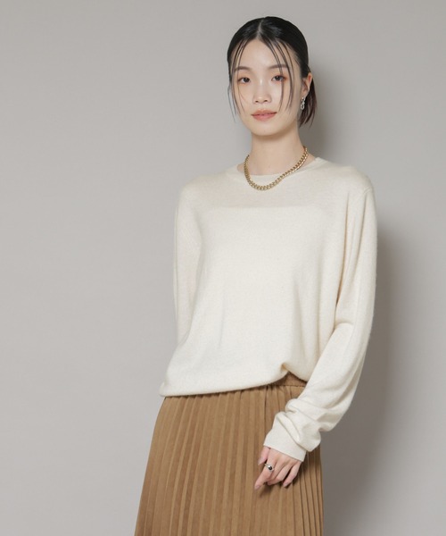 【SALE】HOUSE OF LOTUS カシミヤ混ニットプルオーバー HOUSE OF LOTUS（ハウスオブロータス）の「カシミヤプルオーバー