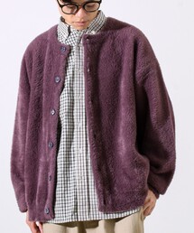 GLOSTER | モヘヤライク シャギークルーネックカーディガン(カーディガン/ボレロ)