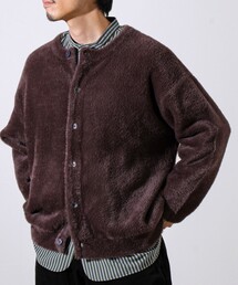 GLOSTER | モヘヤライク シャギークルーネックカーディガン(カーディガン/ボレロ)