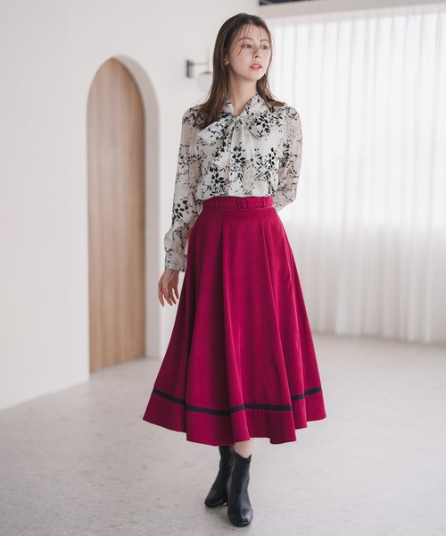 セール】2025秋冬新作 裾配色フレアスカート（スカート）｜MISCH MASCH