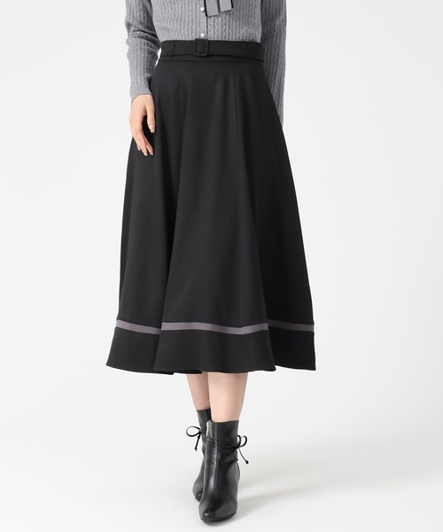 MISCH MASCH（ミッシュマッシュ）の「裾配色フレアスカート（スカート・レディース・ライトグレー/ブラック/ワイン/チャコールグレー・S/M）」の10枚目の写真