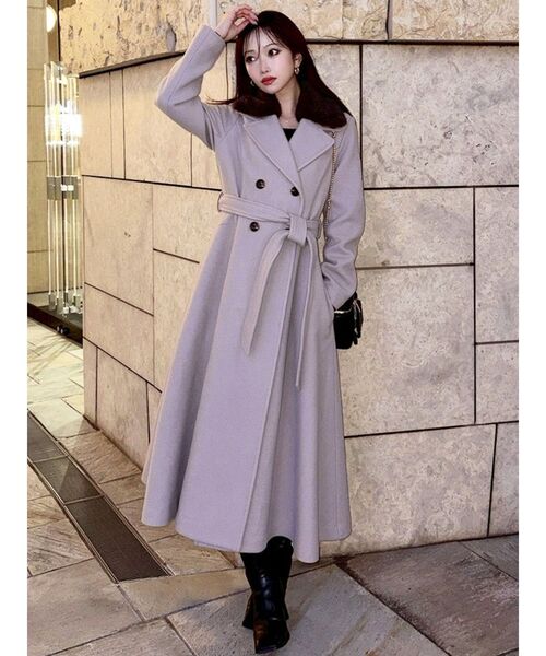 RESEXXY（リゼクシー）の「ショートビーバーウールロングコート（その他アウター・レディース・ブラック/ベージュ・FREE）」の11枚目の写真