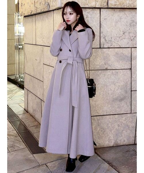 RESEXXY（リゼクシー）の「ショートビーバーウールロングコート（その他アウター・レディース・ブラック/ベージュ・FREE）」の12枚目の写真