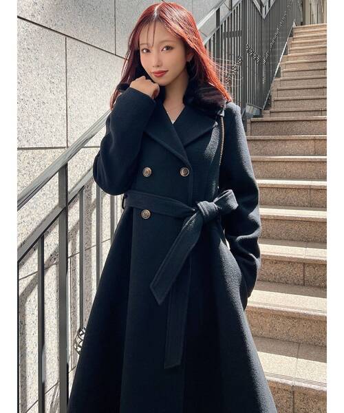 セール】ショートビーバーウールロングコート（その他アウター