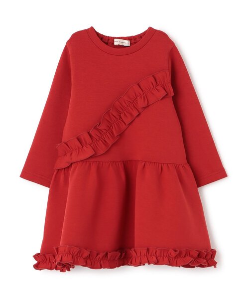 sense of wonder（センスオブワンダー）の「ダンボールフリルワンピース（ワンピース・キッズ・レッド/チャコール・80ｃｍ/100cm/110cm/120cm/90cm）」の2枚目の写真