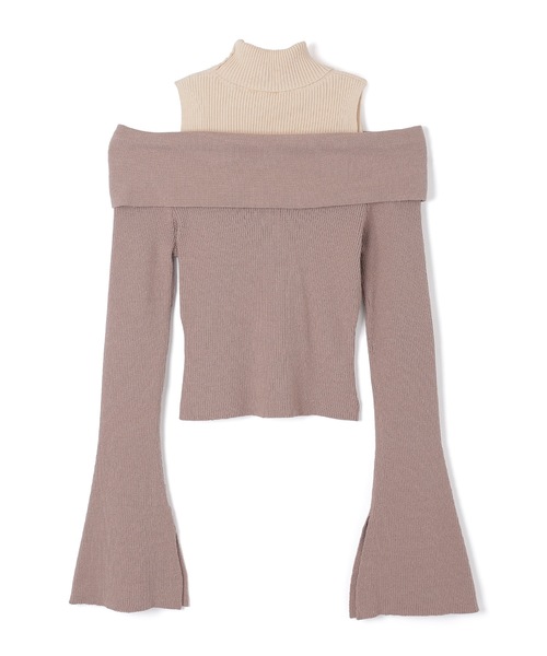 M DOLLY(エムドリー)の「*M DOLLY original* lace up terra knit tops/レースアップテッラニットトップス(ニット/セーター・レディース・ベージュ/グレー・FREE)」の17枚目の写真