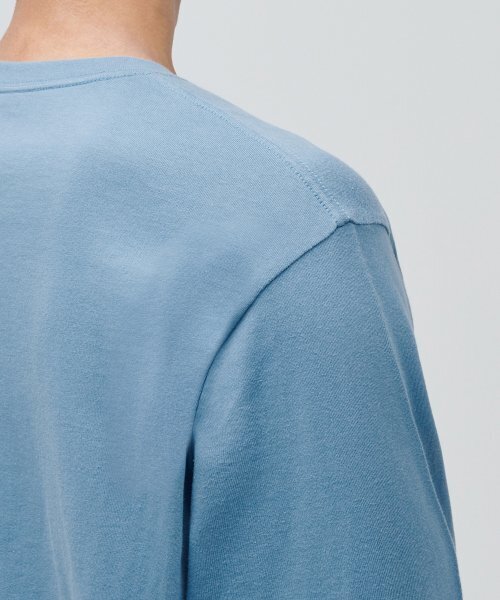 MUSINSA STANDARD（ムシンサスタンダード）の「クルーネック長袖Tシャツ [セリリアンブルー]（Tシャツ/カットソー・メンズ・その他・LARGE/XX-LARGE）」の5枚目の写真