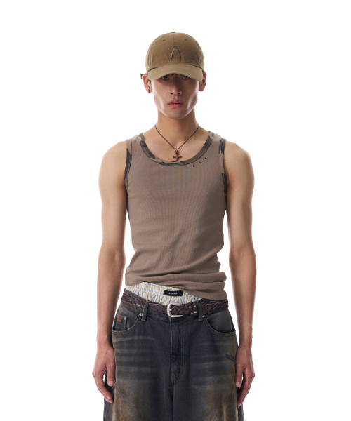 AAKAM(アーカム)の「Eyelet Contrast Camo Sleeveless (Beige)(Tシャツ/カットソー・レディース・その他・1/2)」の3枚目の写真