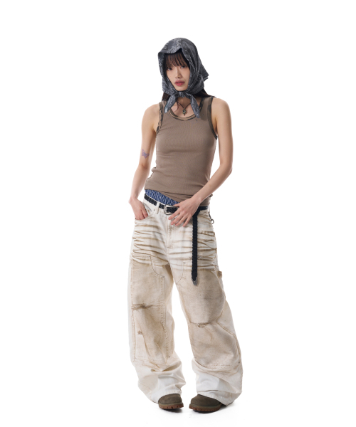 AAKAM(アーカム)の「Eyelet Contrast Camo Sleeveless (Beige)(Tシャツ/カットソー・レディース・その他・1/2)」の5枚目の写真