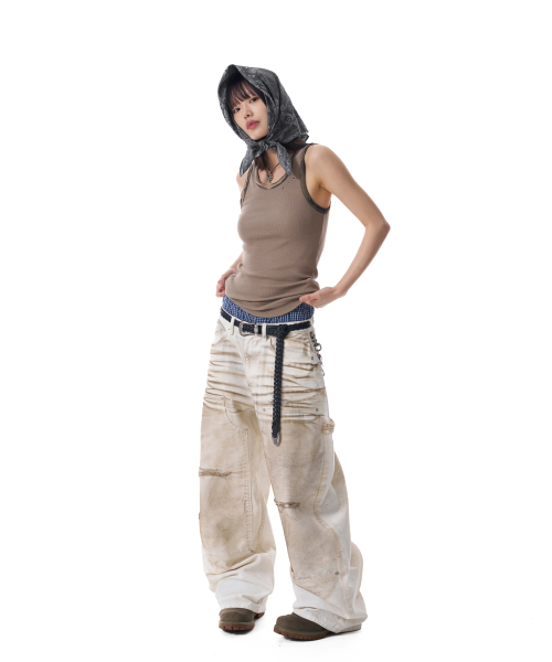 AAKAM(アーカム)の「Eyelet Contrast Camo Sleeveless (Beige)(Tシャツ/カットソー・レディース・その他・1/2)」の7枚目の写真