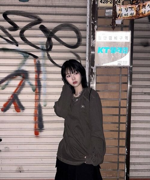 GAKKAI UNIONS（ガッカイユニオンズ）の「ツーポイントピグメントロングスリーブカーキモカ（Tシャツ/カットソー・レディース・その他・X-LARGE/SMALL/MEDIUM/LARGE）」の6枚目の写真