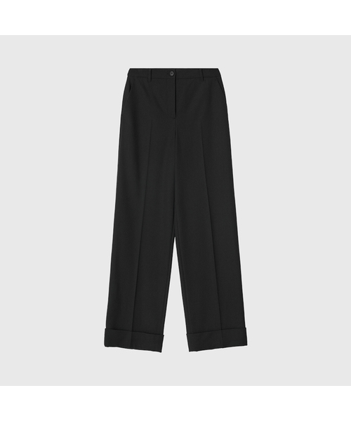 LOOKAST(ルックキャスト)の「ジェインウールストレートカブラパンツ_チャコール(その他パンツ・レディース・チャコール・SMALL/MEDIUM)」の1枚目の写真