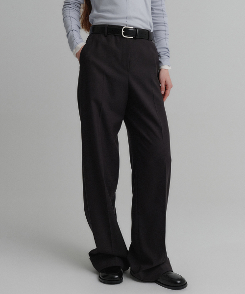 LOOKAST(ルックキャスト)の「ジェインウールストレートカブラパンツ_チャコール(その他パンツ・レディース・チャコール・SMALL/MEDIUM)」の2枚目の写真