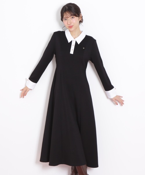 JILL by JILL STUART（ジルバイジルスチュアート）の「◇ポロ衿カットソーフレアワンピース（ワンピース・レディース・グレー/ブラック/ピンク・FREE）」の10枚目の写真