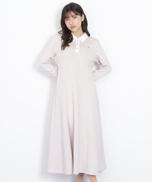 JILL by JILL STUART（ジルバイジルスチュアート）の「◇ポロ衿カットソーフレアワンピース（ワンピース・レディース・グレー/ブラック/ピンク・FREE）」の11枚目の写真