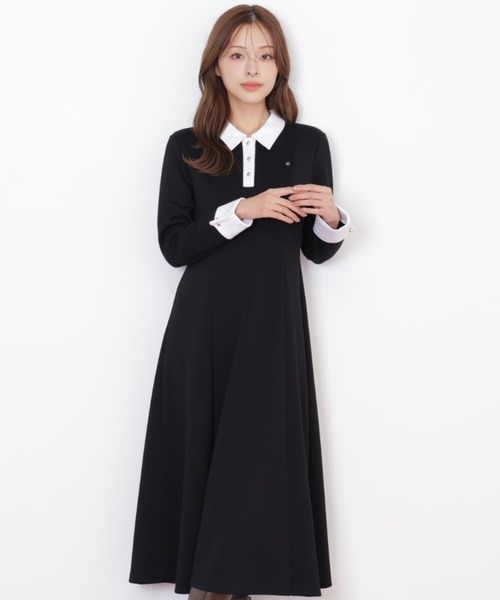 JILL by JILL STUART（ジルバイジルスチュアート）の「◇ポロ衿カットソーフレアワンピース（ワンピース・レディース・グレー/ブラック/ピンク・FREE）」の17枚目の写真