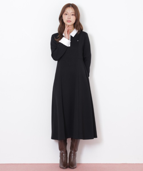◇ポロ衿カットソーフレアワンピース（ワンピース）｜JILL by JILL