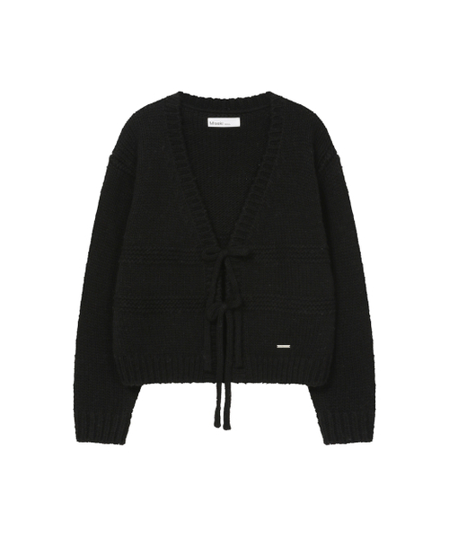 Miseki SEOUL(ミセキソウル)の「Bow over cardigan BLACK(カーディガン/ボレロ・レディース・その他・OS)」の1枚目の写真