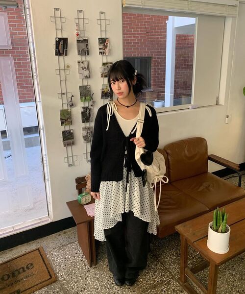 Miseki SEOUL(ミセキソウル)の「Bow over cardigan BLACK(カーディガン/ボレロ・レディース・その他・OS)」の3枚目の写真