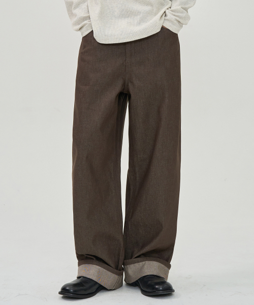 TOFFEE(トフィー)の「クラシックロー デニムパンツ (ブラウン)(デニムパンツ・メンズ・その他・SMALL/MEDIUM/LARGE/X-LARGE)」の1枚目の写真