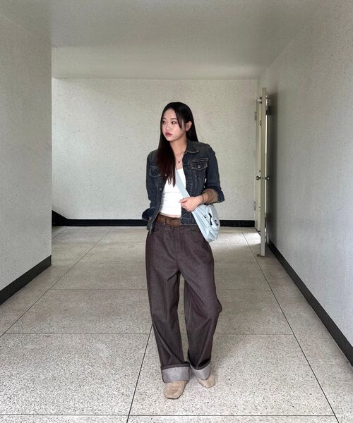 TOFFEE(トフィー)の「クラシックロー デニムパンツ (ブラウン)(デニムパンツ・メンズ・その他・SMALL/MEDIUM/LARGE/X-LARGE)」の10枚目の写真