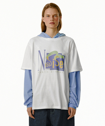 TEKET（テケット）の「Noise Layered Hooded Tee White（Tシャツ/カットソー）」