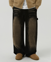 TRILLION（トリリオン）の「Vintage Washed Carpenter Corduroy Pants (YELLOW BLACK)（その他パンツ・メンズ）」