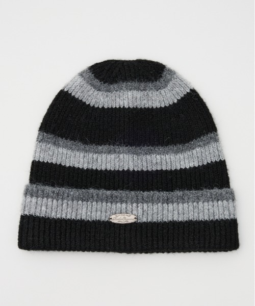 RODEO CROWNS WIDE BOWL（ロデオクラウンズワイドボウル）の「ボーダーモヘアニットビーニー（ニットキャップ/ビーニー・レディース・ブラック系その他/ブラウン系その他/ピンク系その他/ブルー系その他・FREE）」の5枚目の写真