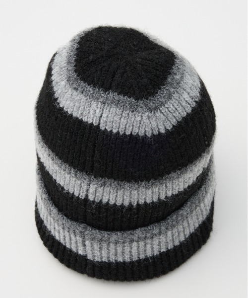 RODEO CROWNS WIDE BOWL（ロデオクラウンズワイドボウル）の「ボーダーモヘアニットビーニー（ニットキャップ/ビーニー・レディース・ブラック系その他/ブラウン系その他/ピンク系その他/ブルー系その他・FREE）」の9枚目の写真