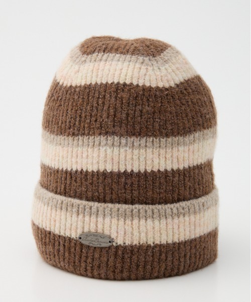 セール】ボーダーモヘアニットビーニー（ニットキャップ/ビーニー