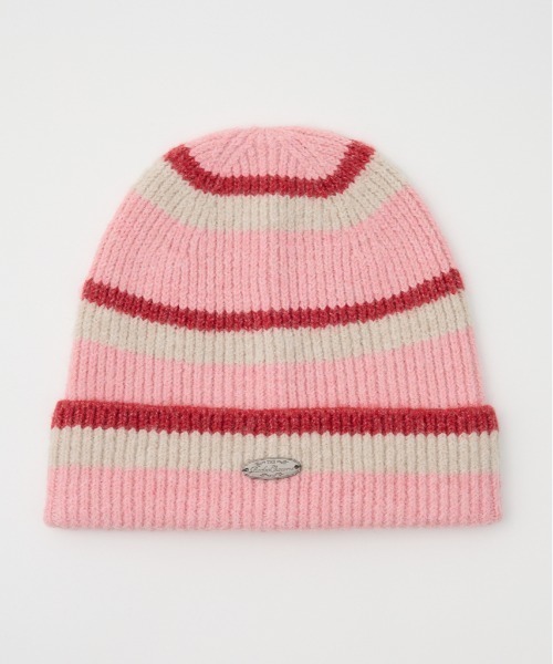 セール】ボーダーモヘアニットビーニー（ニットキャップ/ビーニー