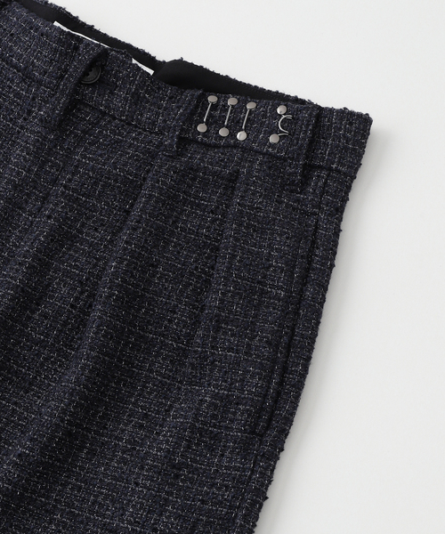 DAIRIKU(ダイリク)の「DAIRIKU / ダイリク Adjuster Tweed Wide Slacks(スラックス・メンズ・ネイビー・SMALL/MEDIUM)」の5枚目の写真