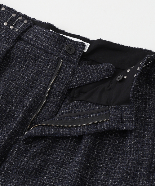 DAIRIKU(ダイリク)の「DAIRIKU / ダイリク Adjuster Tweed Wide Slacks(スラックス・メンズ・ネイビー・SMALL/MEDIUM)」の8枚目の写真