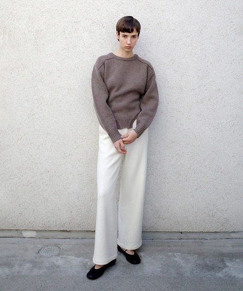CLANE(クラネ)の「HIGH WAIST WIDE PANTS(その他パンツ・レディース・グレー/アイボリー/ブラック・0/1/2)」の5枚目の写真