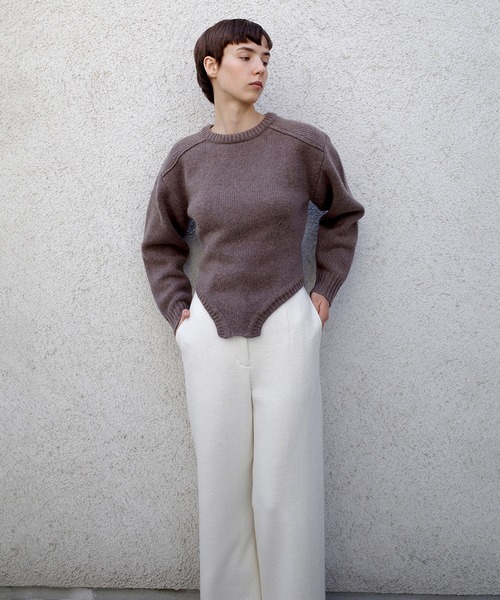 CLANE(クラネ)の「HIGH WAIST WIDE PANTS(その他パンツ・レディース・グレー/アイボリー/ブラック・0/1/2)」の7枚目の写真