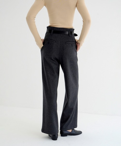 CLANE(クラネ)の「HIGH WAIST WIDE PANTS(その他パンツ・レディース・グレー/アイボリー/ブラック・0/1/2)」の18枚目の写真