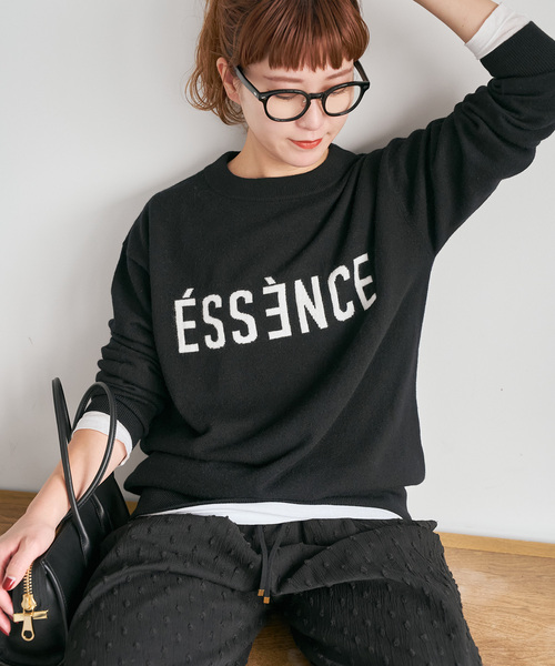 Spick & Span(スピックアンドスパン)の「《WEB限定 / 追加》ESSENCEロゴニット(ニット/セーター・レディース・ブラック/ブラウン/グレー・FREE)」の10枚目の写真