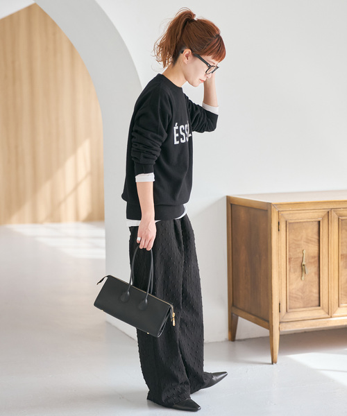 Spick & Span(スピックアンドスパン)の「《WEB限定 / 追加》ESSENCEロゴニット(ニット/セーター・レディース・ブラック/ブラウン/グレー・FREE)」の12枚目の写真