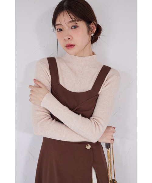 tocco closet（トッコ　クローゼット）の「【ZOZO限定】プチハイネックベーシックリブニットトップス（ニット/セーター・レディース・グレー/アイボリー/ブラック/ベージュ・M）」の2枚目の写真