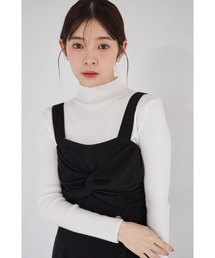 【ZOZO限定】プチハイネックベーシックリブニットトップス
