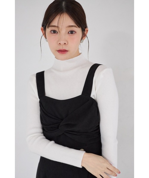 tocco closet（トッコ　クローゼット）の「【ZOZO限定】プチハイネックベーシックリブニットトップス（ニット/セーター・レディース・グレー/アイボリー/ブラック/ベージュ・M）」の3枚目の写真