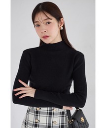 【ZOZO限定】プチハイネックベーシックリブニットトップス