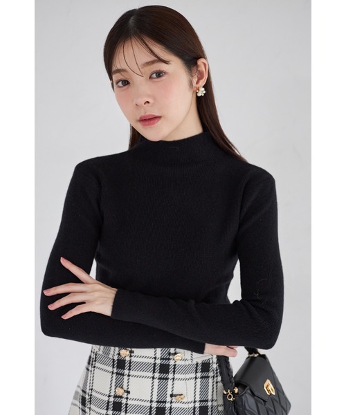tocco closet（トッコ　クローゼット）の「【ZOZO限定】プチハイネックベーシックリブニットトップス（ニット/セーター・レディース・グレー/アイボリー/ブラック/ベージュ・M）」の4枚目の写真