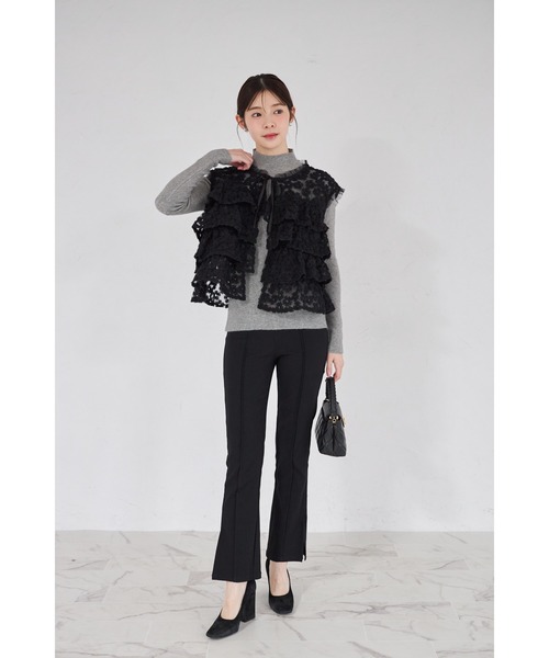 tocco closet（トッコ　クローゼット）の「【ZOZO限定】プチハイネックベーシックリブニットトップス（ニット/セーター・レディース・グレー/アイボリー/ブラック/ベージュ・M）」の22枚目の写真