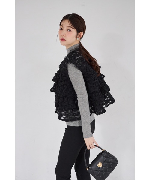 tocco closet（トッコ　クローゼット）の「【ZOZO限定】プチハイネックベーシックリブニットトップス（ニット/セーター・レディース・グレー/アイボリー/ブラック/ベージュ・M）」の17枚目の写真