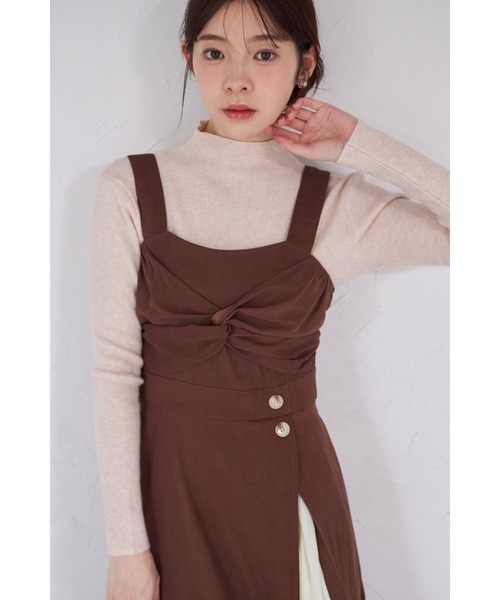 tocco closet（トッコ　クローゼット）の「【ZOZO限定】プチハイネックベーシックリブニットトップス（ニット/セーター・レディース・グレー/アイボリー/ブラック/ベージュ・M）」の12枚目の写真